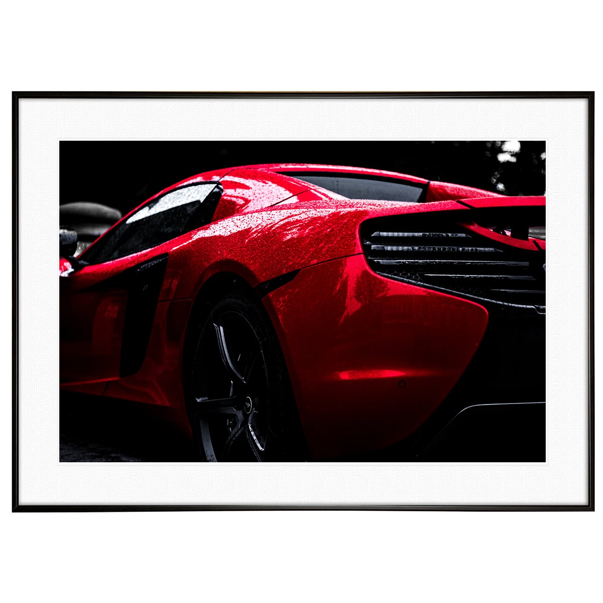 赤いスポーツカーの絵画 ○許可を得て、絵画カテのプロの描かれた絵を添付して質問します