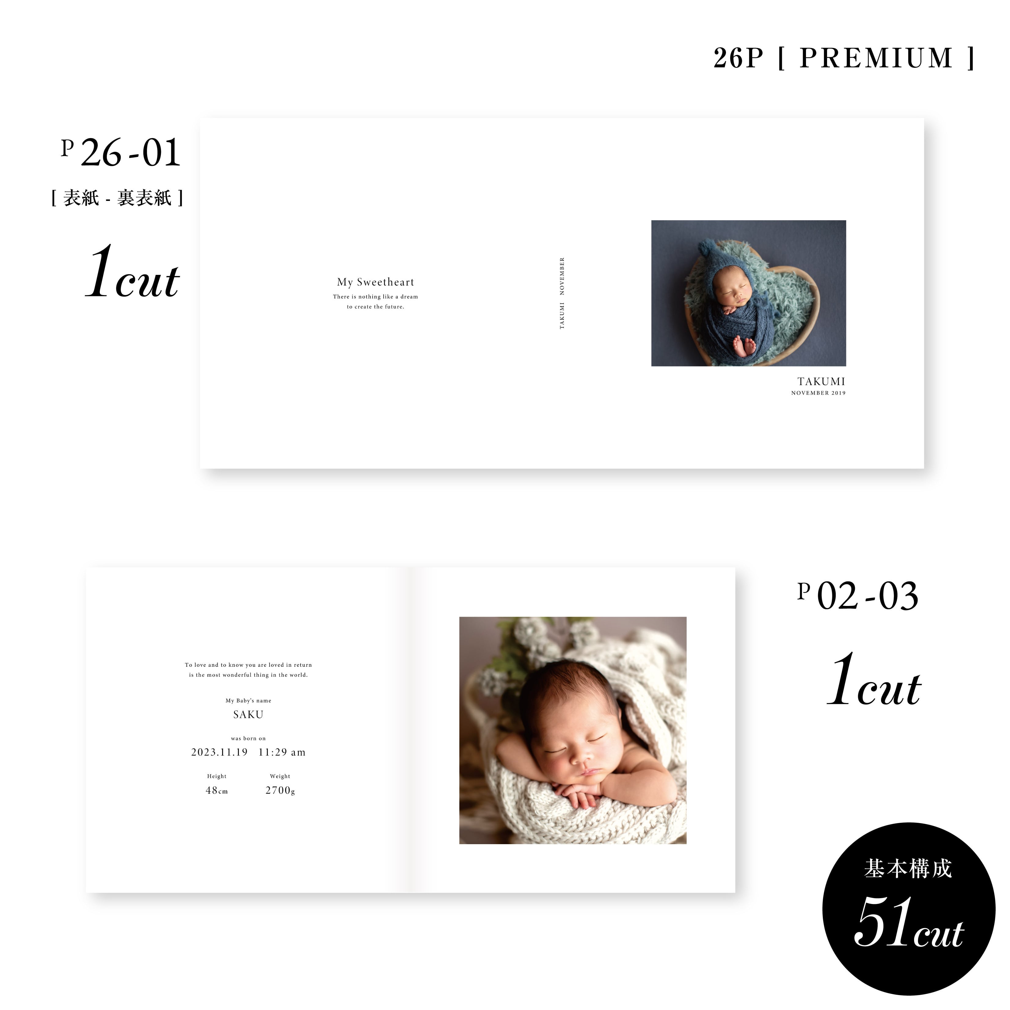 ニューボーンフォト5点セット ニューボーンフォト5点セット ニューボーンフォト アルバム PREMIUM