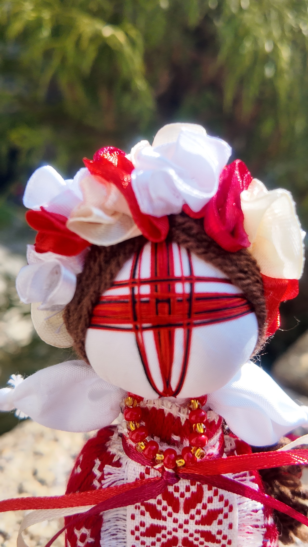 UA.Designer手作りモタンカ 14cm（ウクライナの御守り）スタンド付き - 3