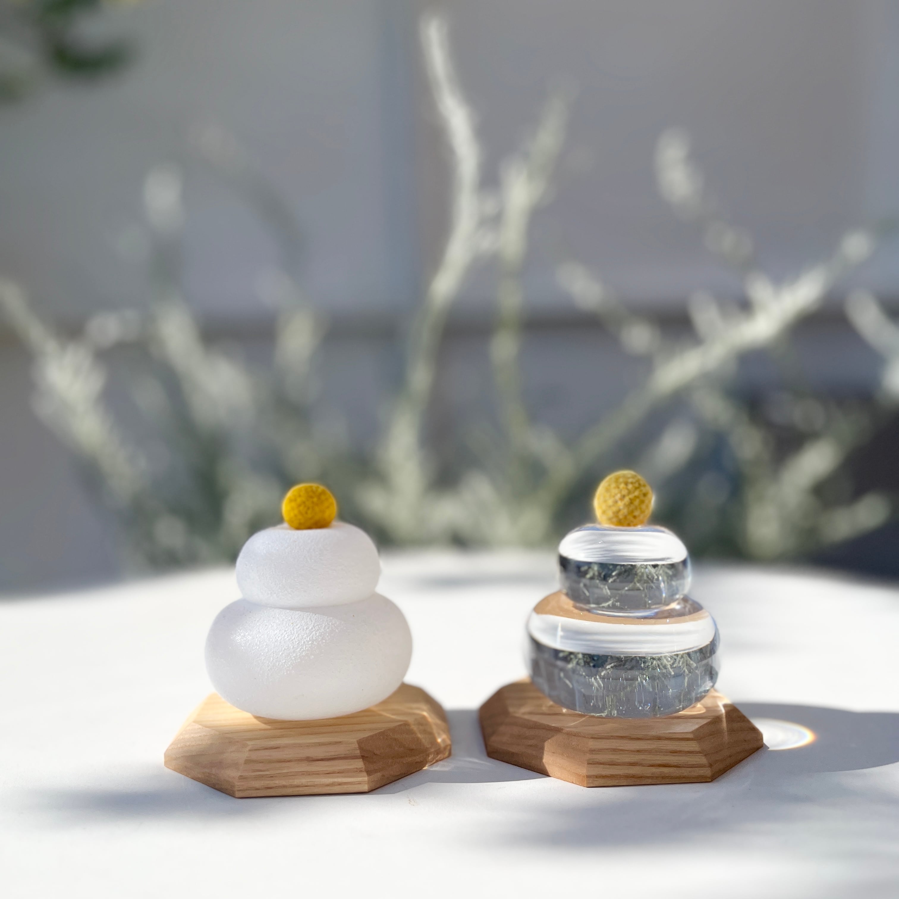 FUKU GLASS WORKS ガラスの鏡餅 | ihana design(イハナデザイン）