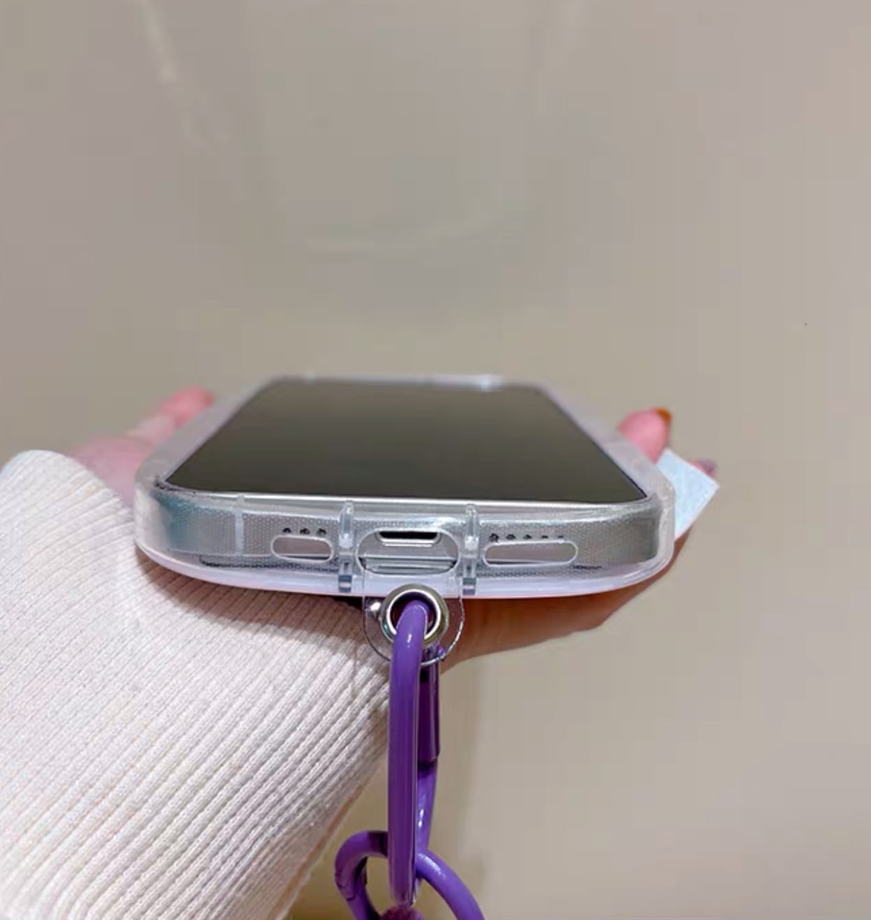 iPhone15推しカラーデコケース(紫) パーツデコ iPhone15ケース 紫 iPhone15ケース 凹凸 滑りにくい 光沢