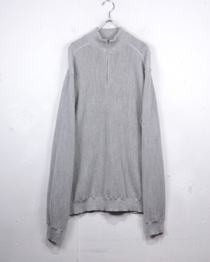 【Caka act2】Baby Alpaca Fabric Vintage Half Zip Knit