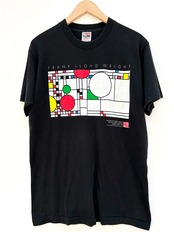 90s FRANK LLOYD WRIGHT "BALLOONS AND CONFETTI WINDOW" Tee MADE IN USA Size M