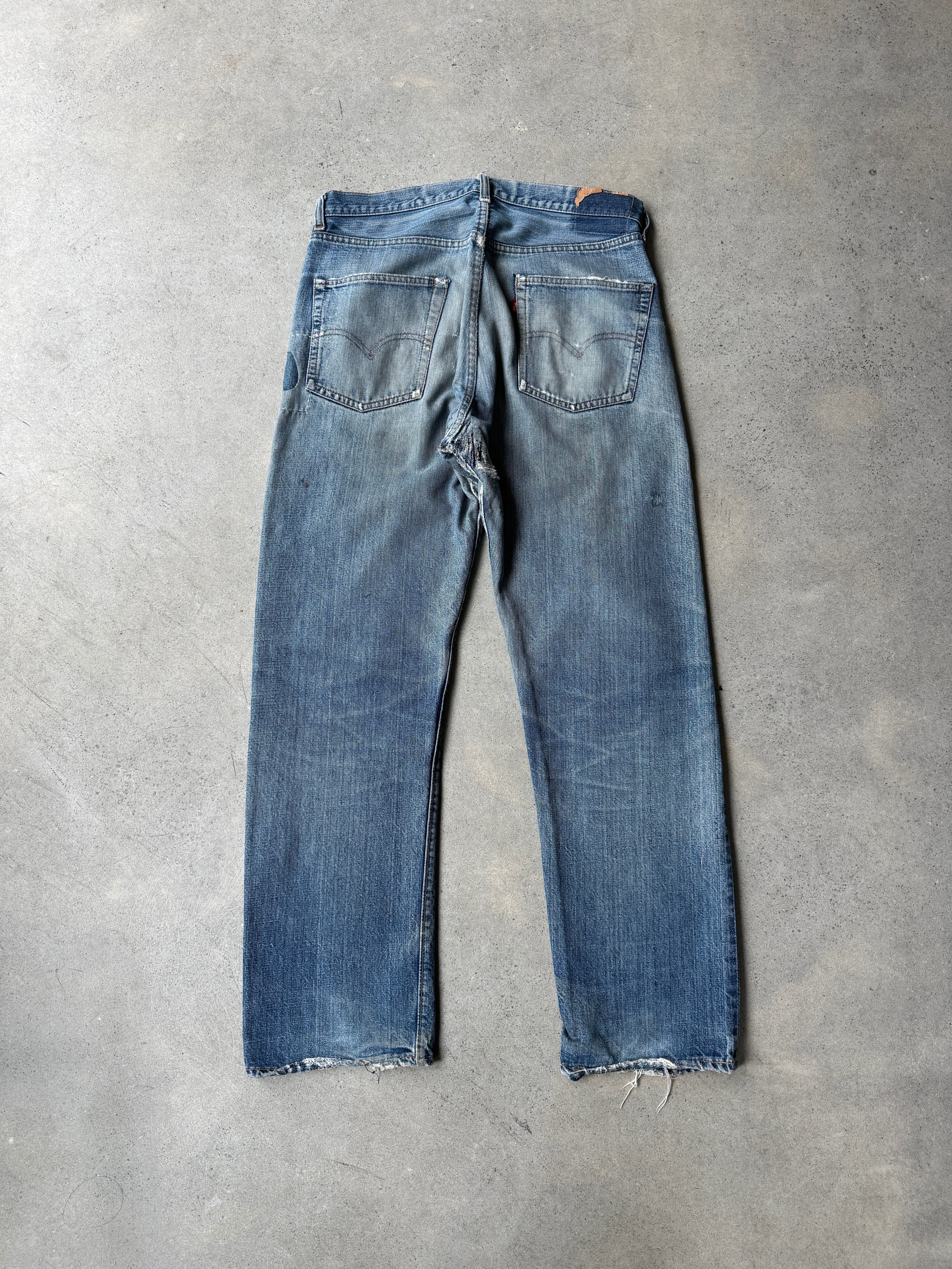 70's Vintage Levi's 501 66 Single Patchwork Denim Jeans | KLIPP