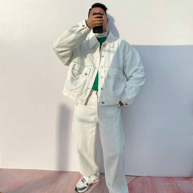 予約販売】メンズ セットアップ メンズ カジュアル 男前 ホワイト