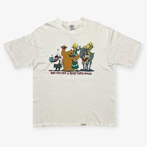90s｜Crazy Shirts｜クリスマス アニマルジョークTシャツ｜USA製 両面プリント ヒッピーリインディア モチーフ｜B