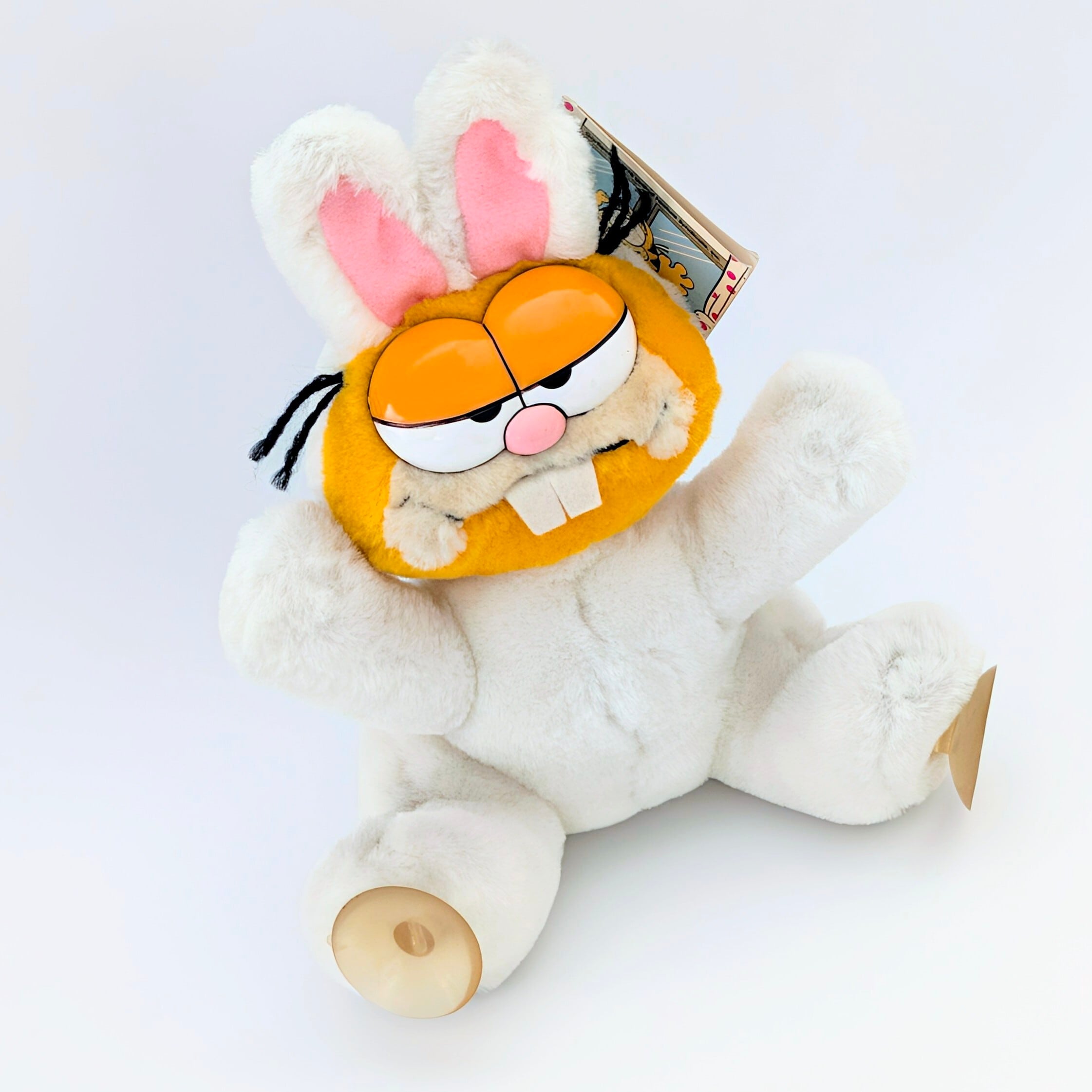 ☆ VINTAGE 1980年代初期 ☆【 Garfield ( ガーフィールド ) 】『 GARFIELD STUCK ON YOU 』吸盤付きぬいぐるみ プラッシュ plush 1980年代年製 〚アメリカン雑貨 アメトイ〛