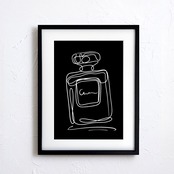 EAU DE PARFUM N°4｜香りの余韻を描くミニマルパフュームアート｜上質な空間に気品を添える一枚｜A4ポスター