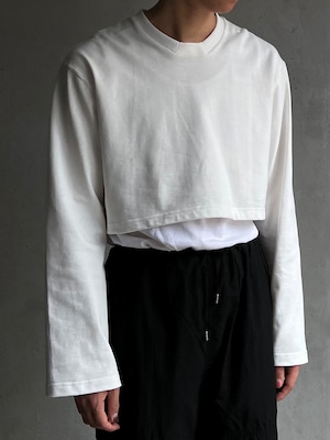 GEN IZAWA / Lapel design L/S TEE (white)