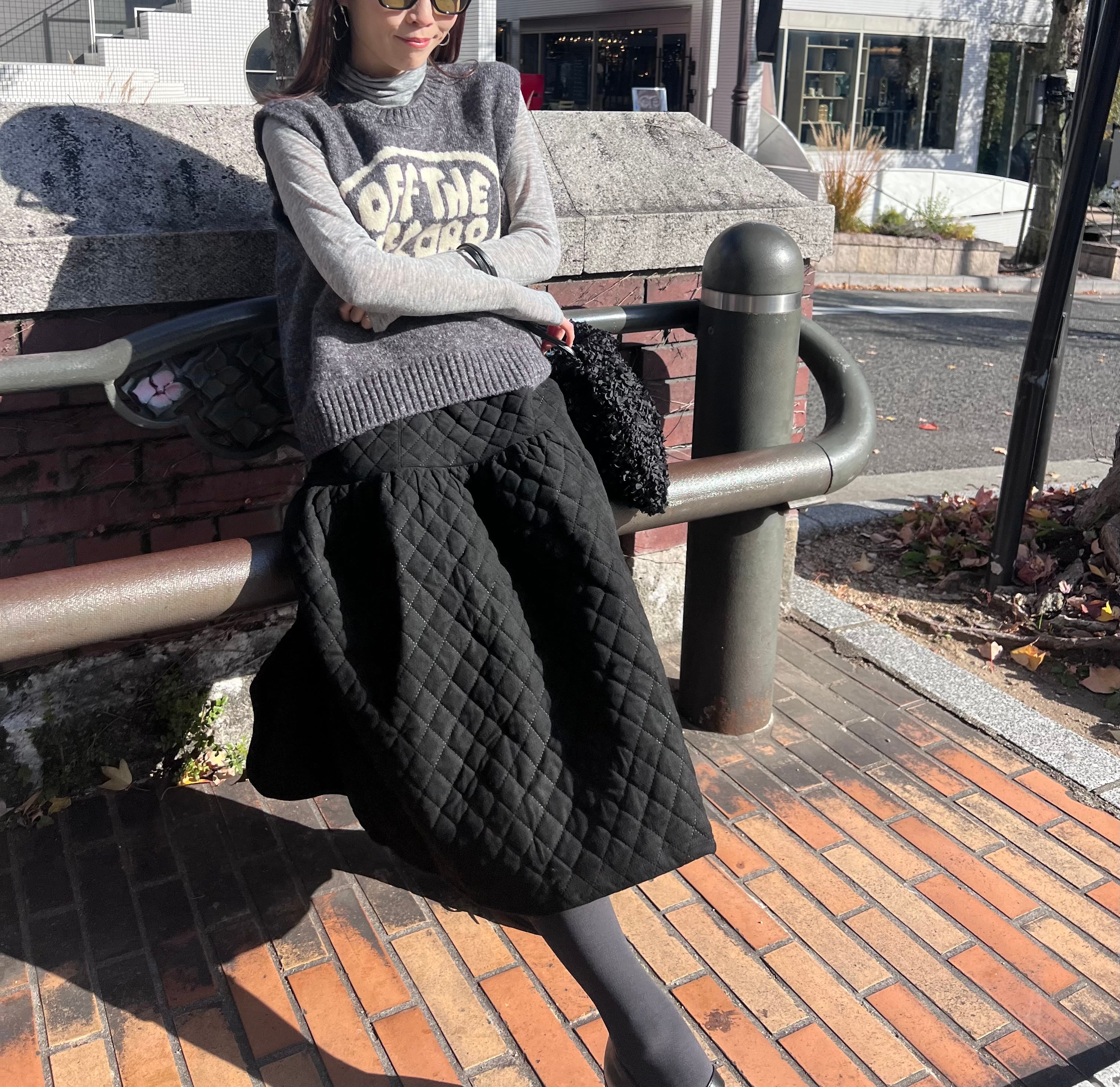 original【即納】キルティングフレアスカート | showme