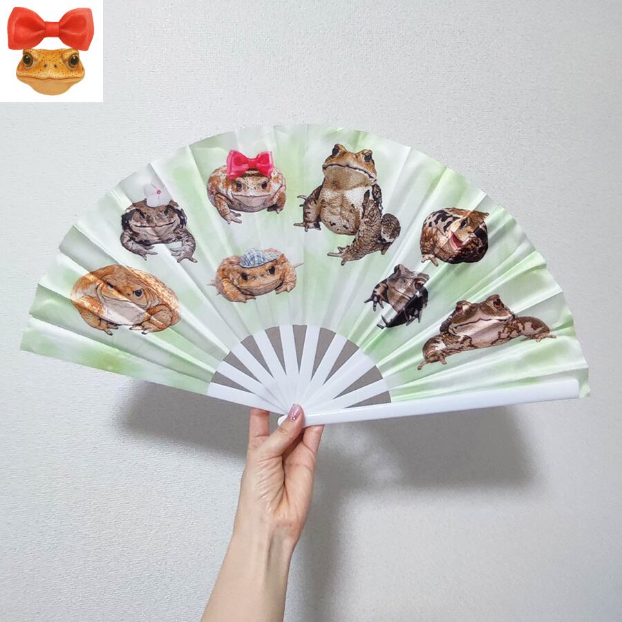 ◇ヒキガエル達の扇子① | KAORI creatures