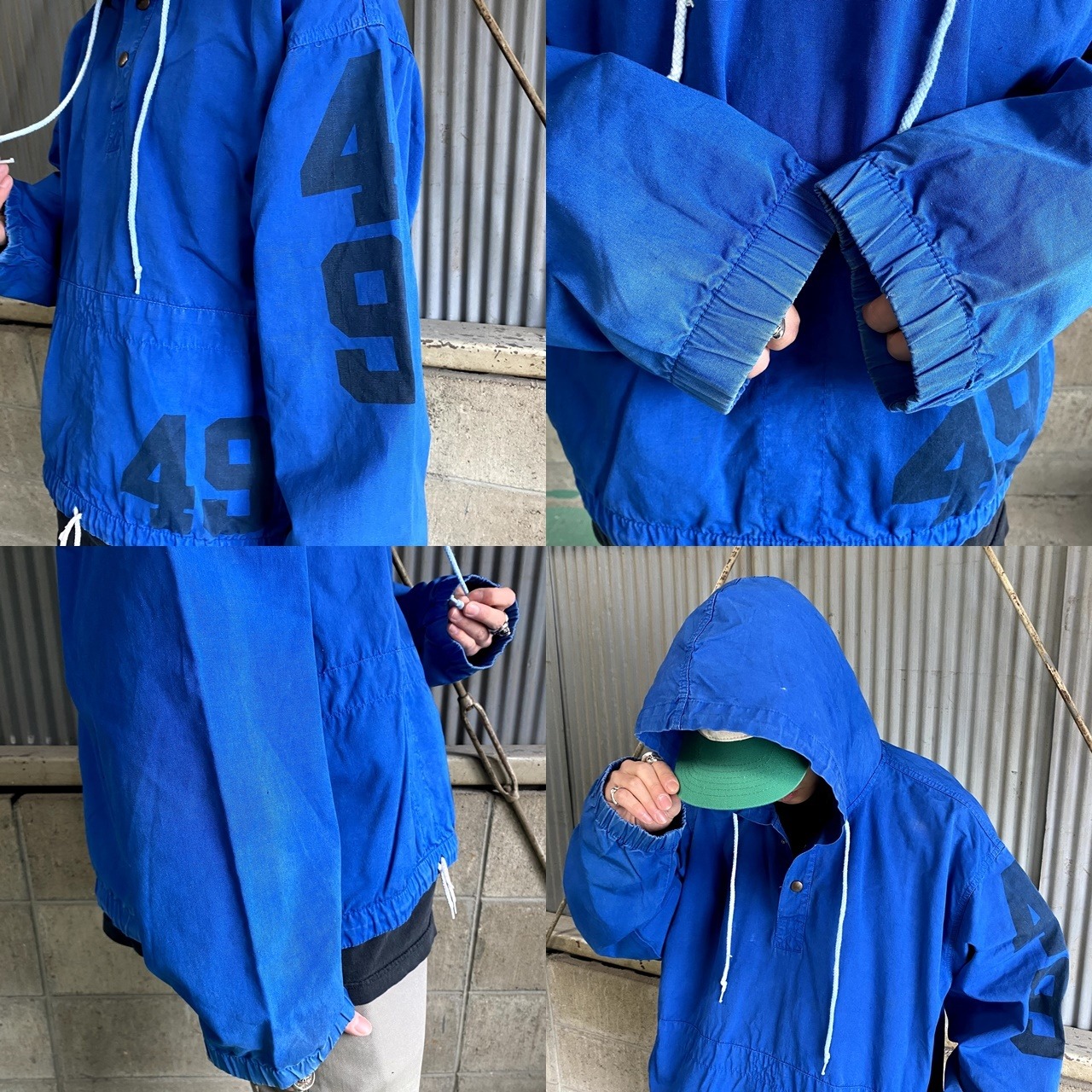 80年代 ACA JOE コットンアノラックパーカー メンズL 古着 プル 