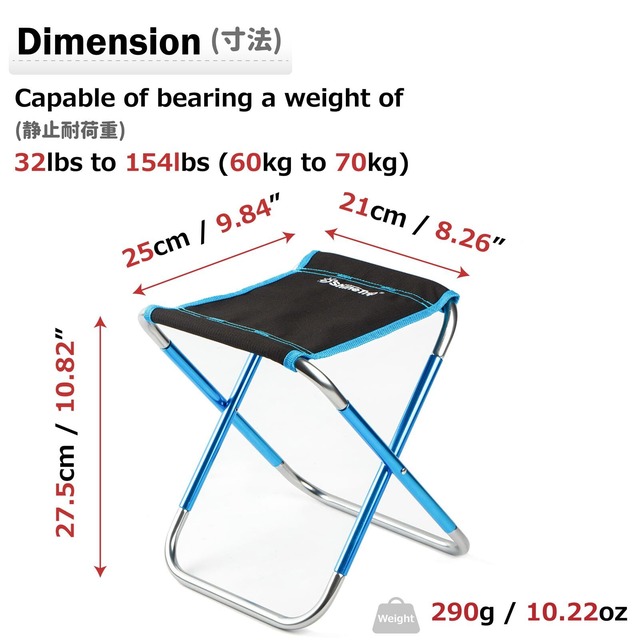 Azarxis アウトドアチェア 折りたたみ キャンプ椅子 耐荷重70kg アルミ合金 超軽量 コンパクト 携帯用 キャンプ用品 アウトドア おしゃれ 釣り 登山 バーベキュー