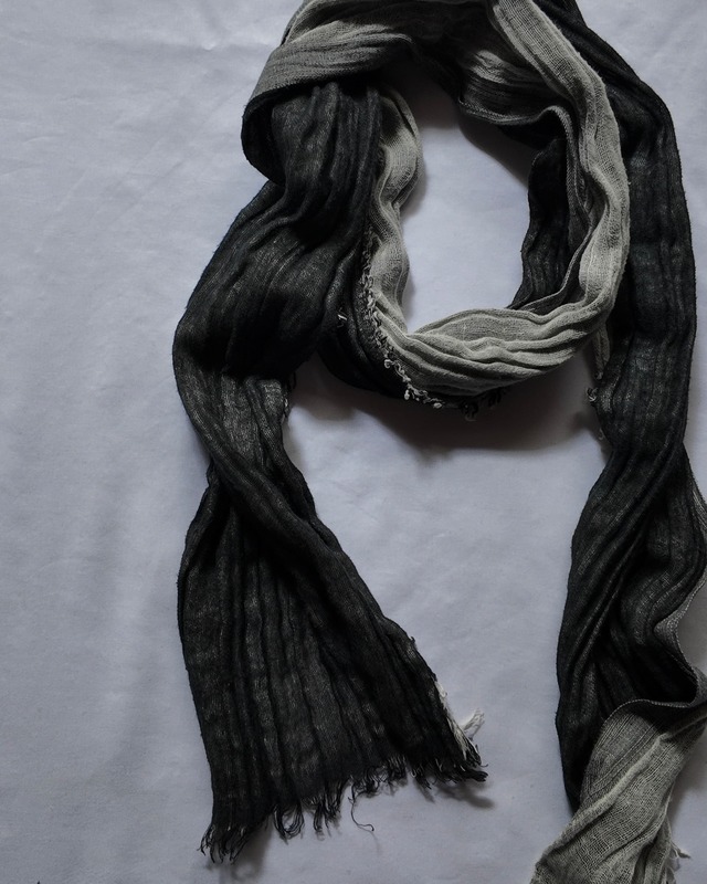【Dior HOMME】two-tone winkle finish stole