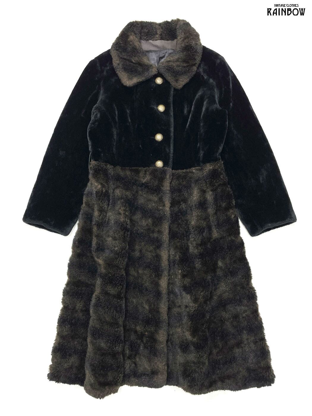 良品▽SAGA MINK サガミンク 裏地ロゴ柄 本毛皮コート ブラック F 毛質