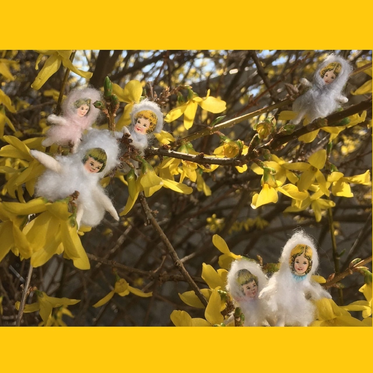 綿人形 杖を持った妖精 ドイツ手芸