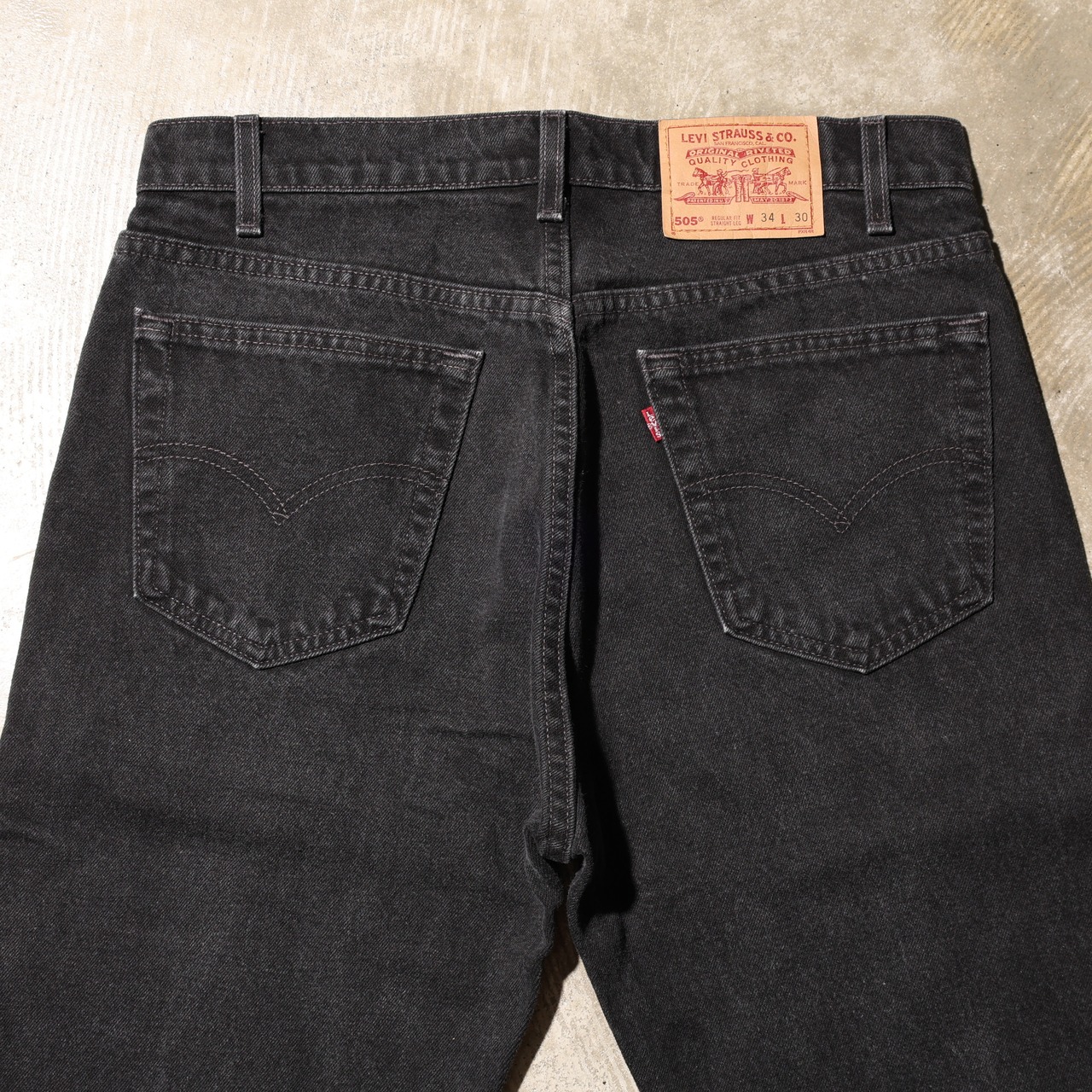 美品 34×30 Levi’s 505 USA 97年 サルファー ブラック デニム パンツ リーバイス