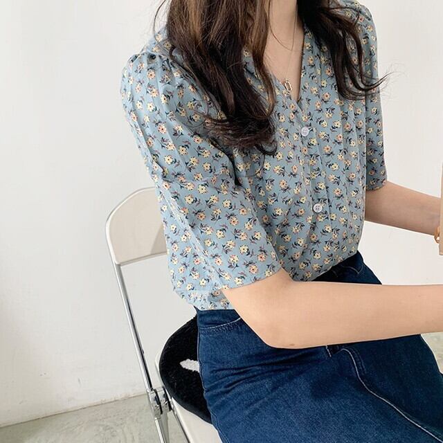 リッチ ラボ アニメーション 半袖 花 柄 ブラウス ウガンダ 燃料 傀儡