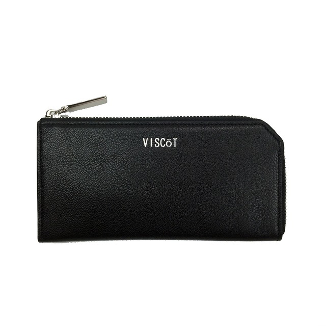 Metalic Long Wallet　L型ファスナー　BLACK