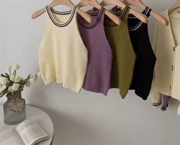 ライン入りニットタンク/カーデ set    AJ1079-2305