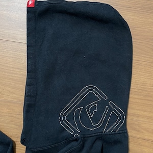 【QUIKSILVER】刺繍ロゴ スウェット パーカー フーディー L ビッグサイズ スノボー ボード クイックシルバー US古着