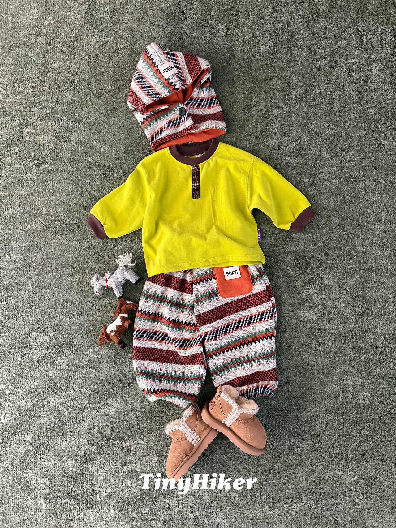 〖取寄〗韓国子供服 / 26winter / TinyHiker / トムソーヤヘンリーネックT / キッズ *XS~XL*