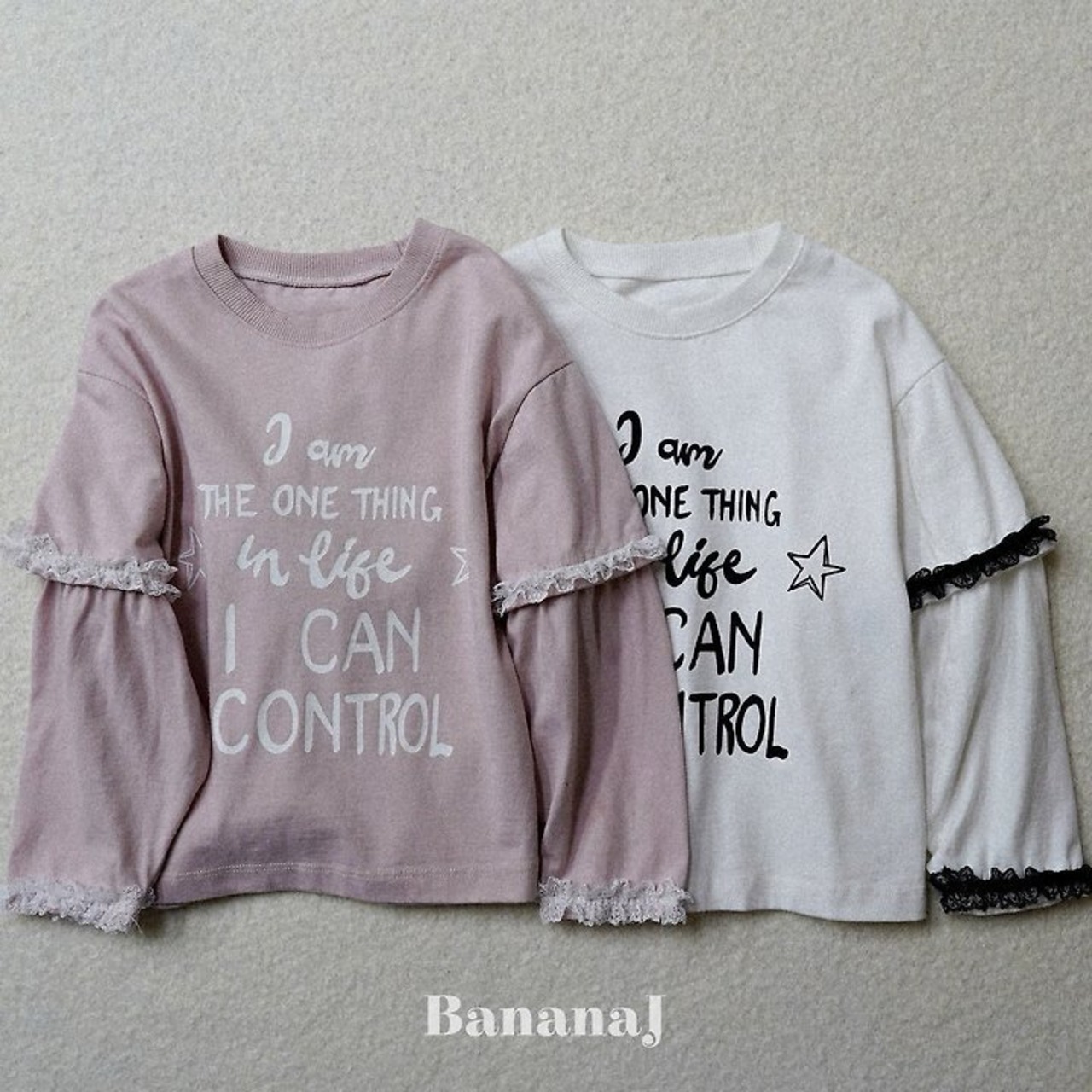 韓国子供服 / BANANA J / 26Autumn / コントロール レイヤードTシャツ / 秋服 / キッズ *XS~JS*