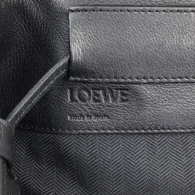 LOEWE ロエベ ショルダーバッグ ブラック アナグラム レザー 巾着 vintage ヴィンテージ オールド kwnn6u