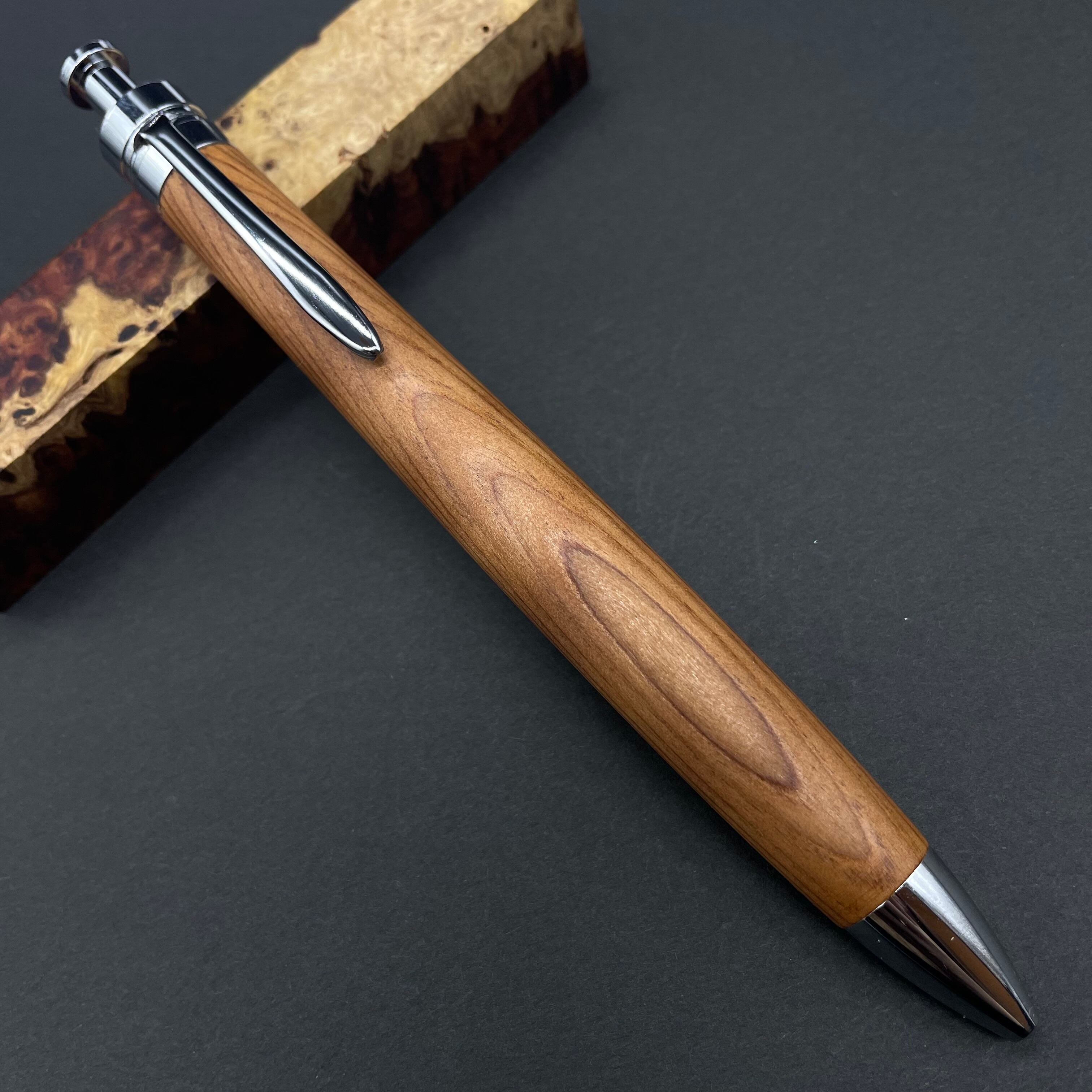 極上杢 アンボイナバール トリコロール】木軸ペン 三神シャープ1000