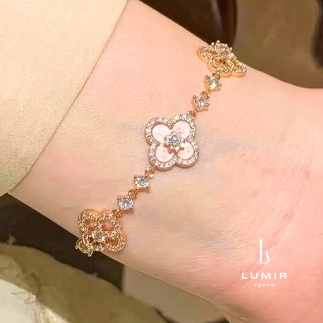 【数量限定アイテム】ジルコニアクローバーブレスレット