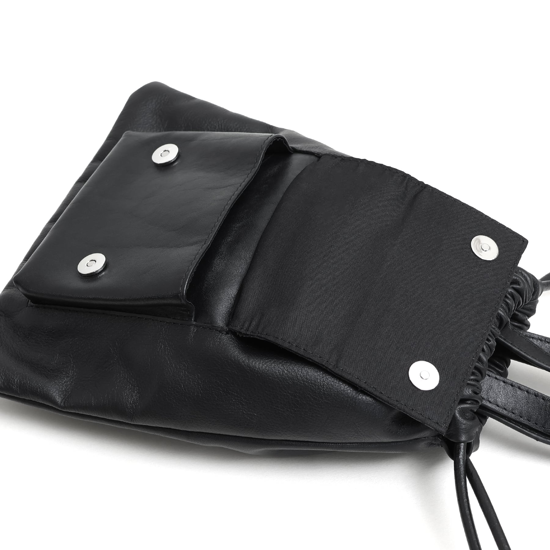real leather drawstring shoulder mini bag [bdbd4] / Y2402FRB39