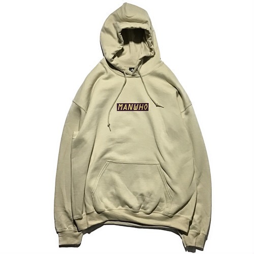 MANWHO /  "BOXLOGO" PULLOVER HOODIE (サンド)