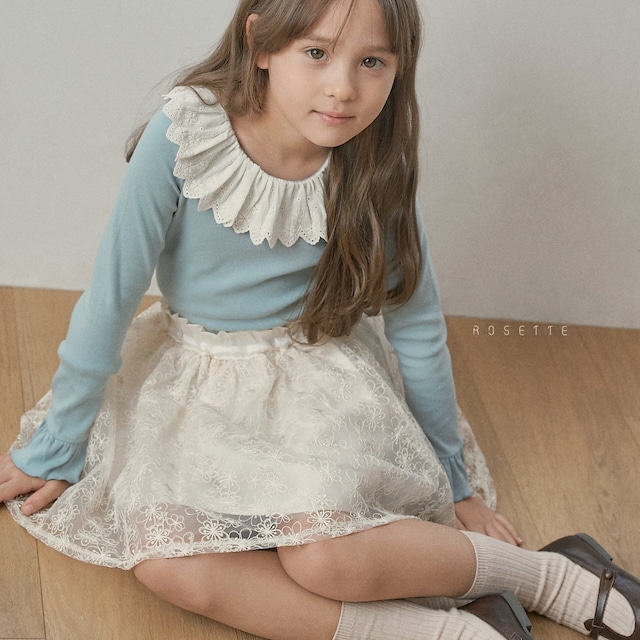 ラスト1 creamXL【即納】<rosette>  Blooming skirt