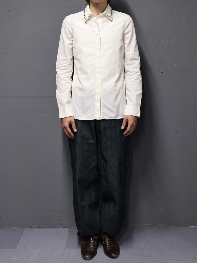 【gucci】stone design collar shirt