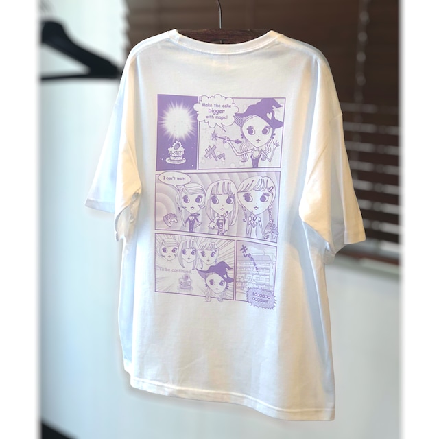 オノマトペ・ガールTシャツ ラベンダー