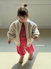 韓国子供服 / 26winter / cream bbang / スクリンクルフワフワジャンパー / キッズ / 冬服 *XS~XL*
