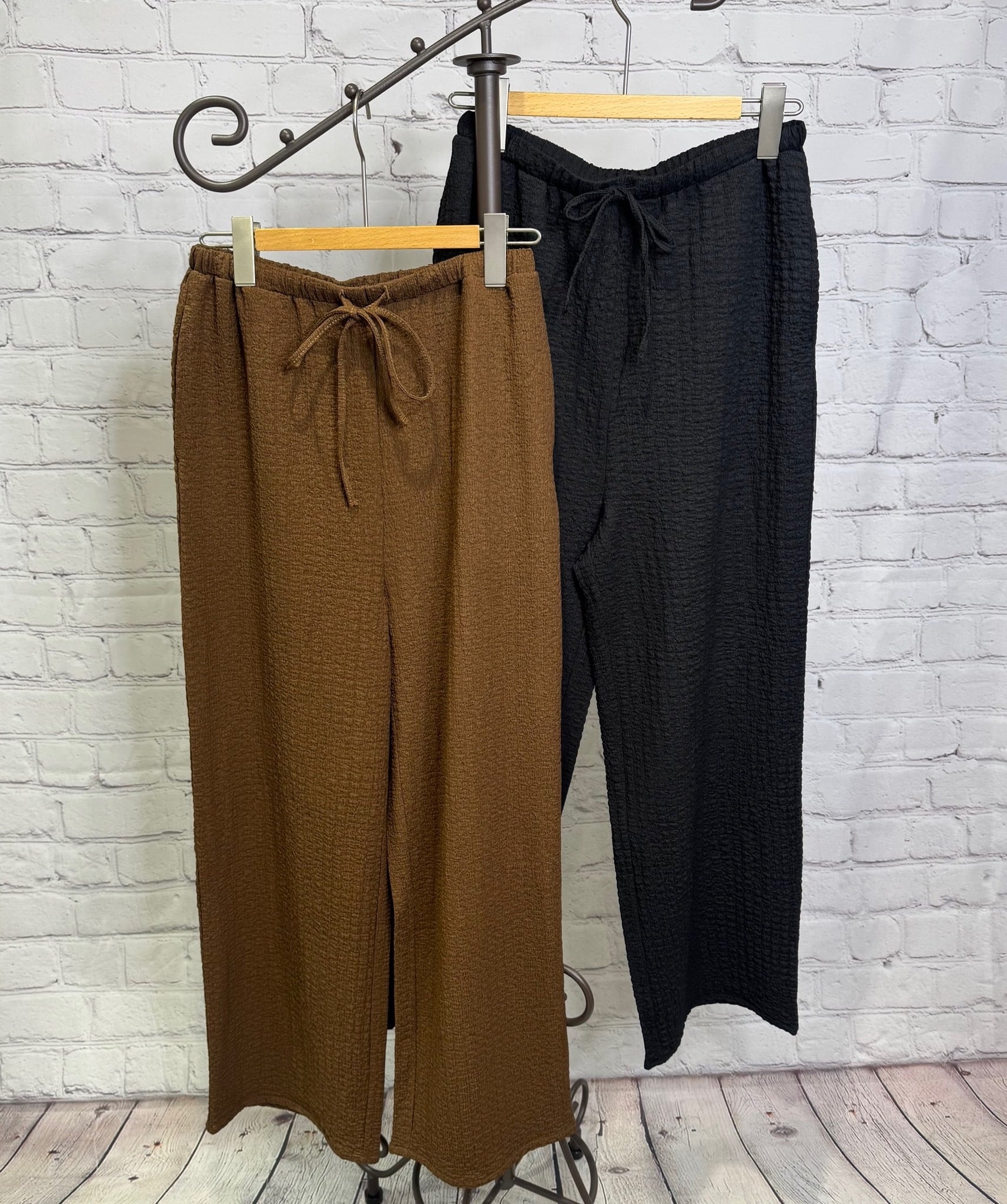 Dignite collier ディニテコリエ 楊柳ワイドカットパンツ 80268016