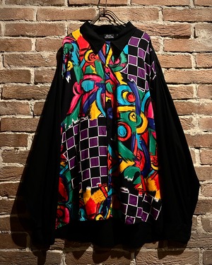 【Caka act3】80's Art Swiching Vintage Loose L/S Shirt