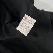 リネン100% Chloe BLACK FORMAL クロエ ノーカラージャケット 11AR/ブラック レディース フォーマル ビンテージ