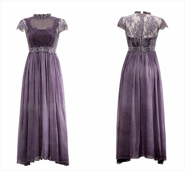 国内即納・即日配送】パーティードレス シフォン レース フレア ロング