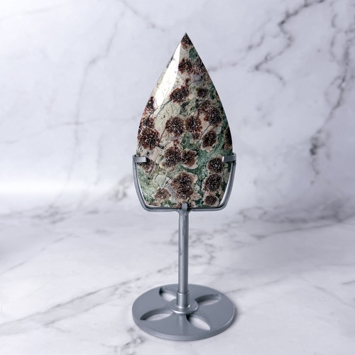 グリーンフラワージャスパー フレイム 専用台座付き ＊ Jasper ＊ 天然石