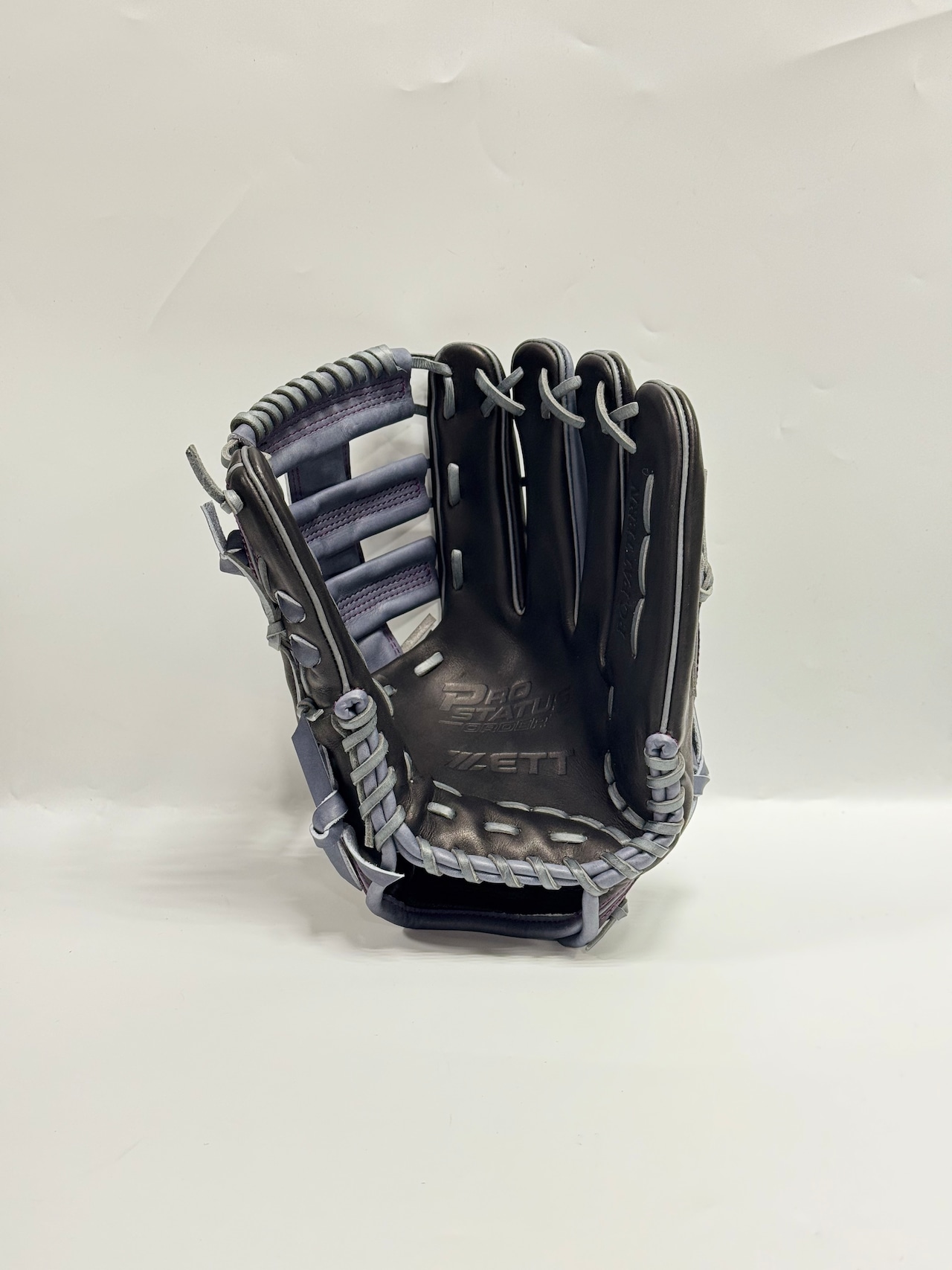 ZETT PROSTATUSーゼットプロステイタス michii supreme order 硬式グローブ ゼットミチイオリジナルグラブ 右投げ用 297型 (中川圭太選手モデル) ブラック/ダークグレー×ダークグレー ・画像7