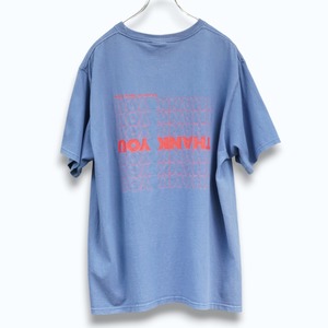 BEAVER別注 Goodwear “THANK YOU” ポケットTシャツ ブルー XL
