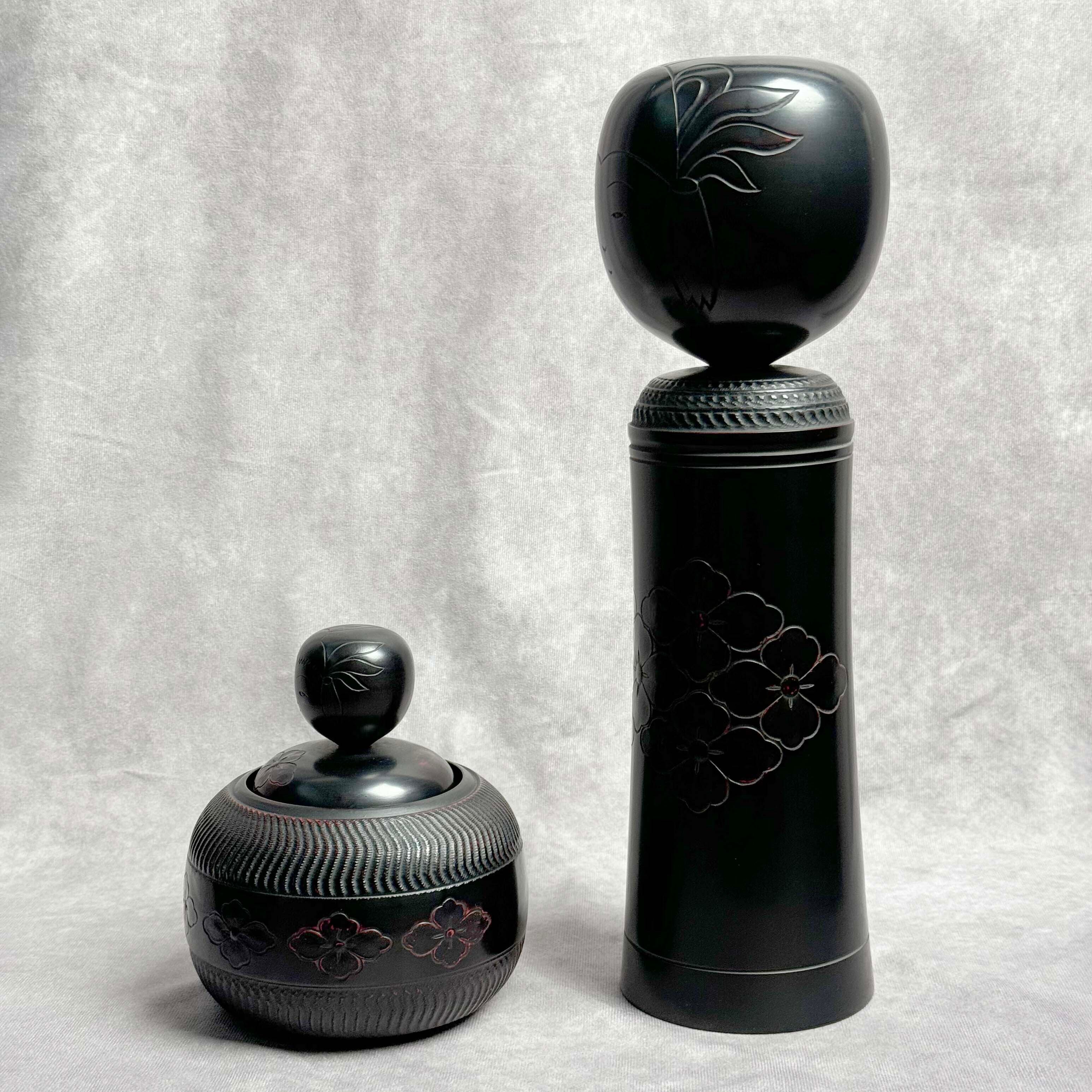 伝統工芸「鎌倉彫こけし」ペア（No.27）