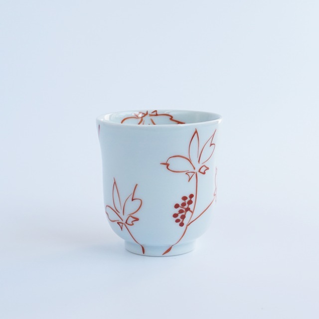 うこぎ(赤）ミニ湯呑