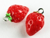 チャーム フルーツ イチゴ 10個 17mmx12mm 苺 いちご アクセサリーパーツ ハンドメイド ストロベリー （AP0233）