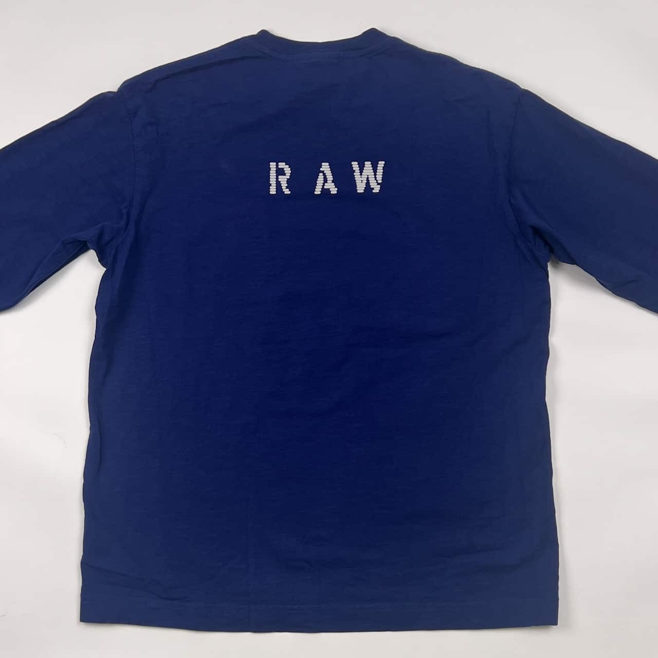 G-STAR RAW ジースターロウ OVERSIZED FIT 長袖 Tシャツ S/ネイビー系 メンズ
