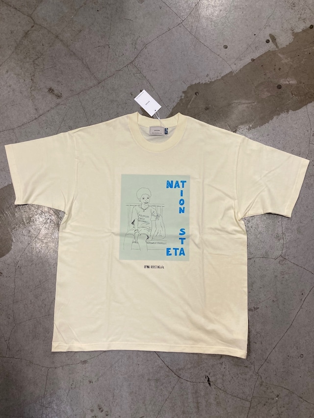 EVCON×IFNi "NATION STATE T-SHIRT" [CUSTARD]