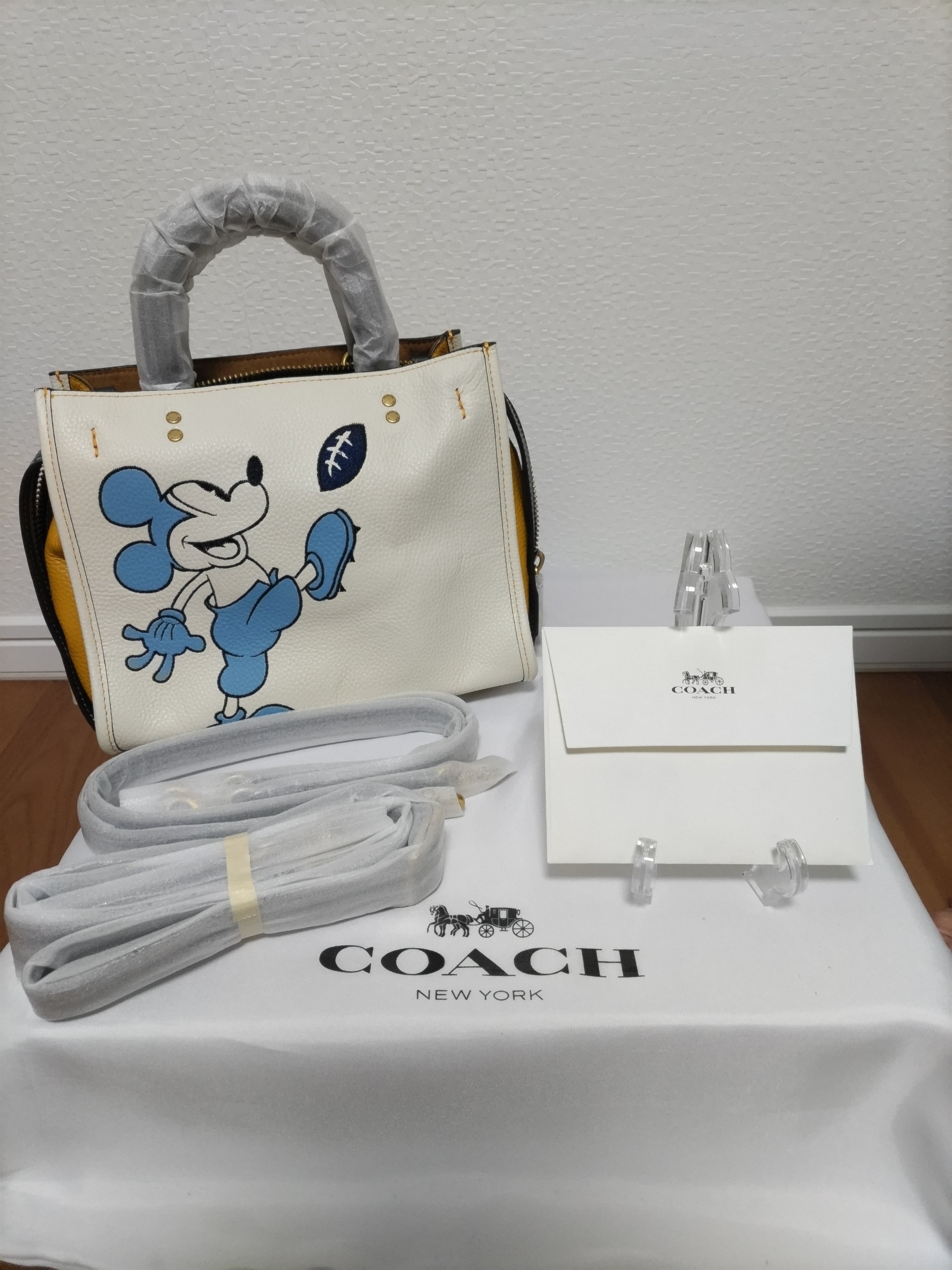 COACH トートバッグ ショルダーローグ25 ディズニー ミッキーMicky-