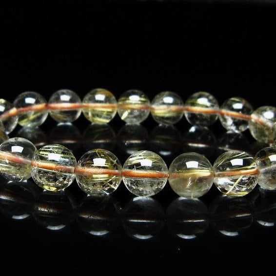 ルチルクォーツ ブレスレット 10mm タイチンルチル ブレスレット メール便可 [M便 1/10] 111-49155